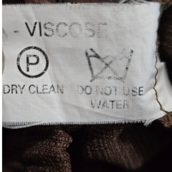 Gianna Italy Brown Maxi Skirt‎ Button Front High Waist A-Line Viscose Vintage - Picture 4 of 13